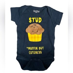 Stud Muffin Size 6 months s/s onesie